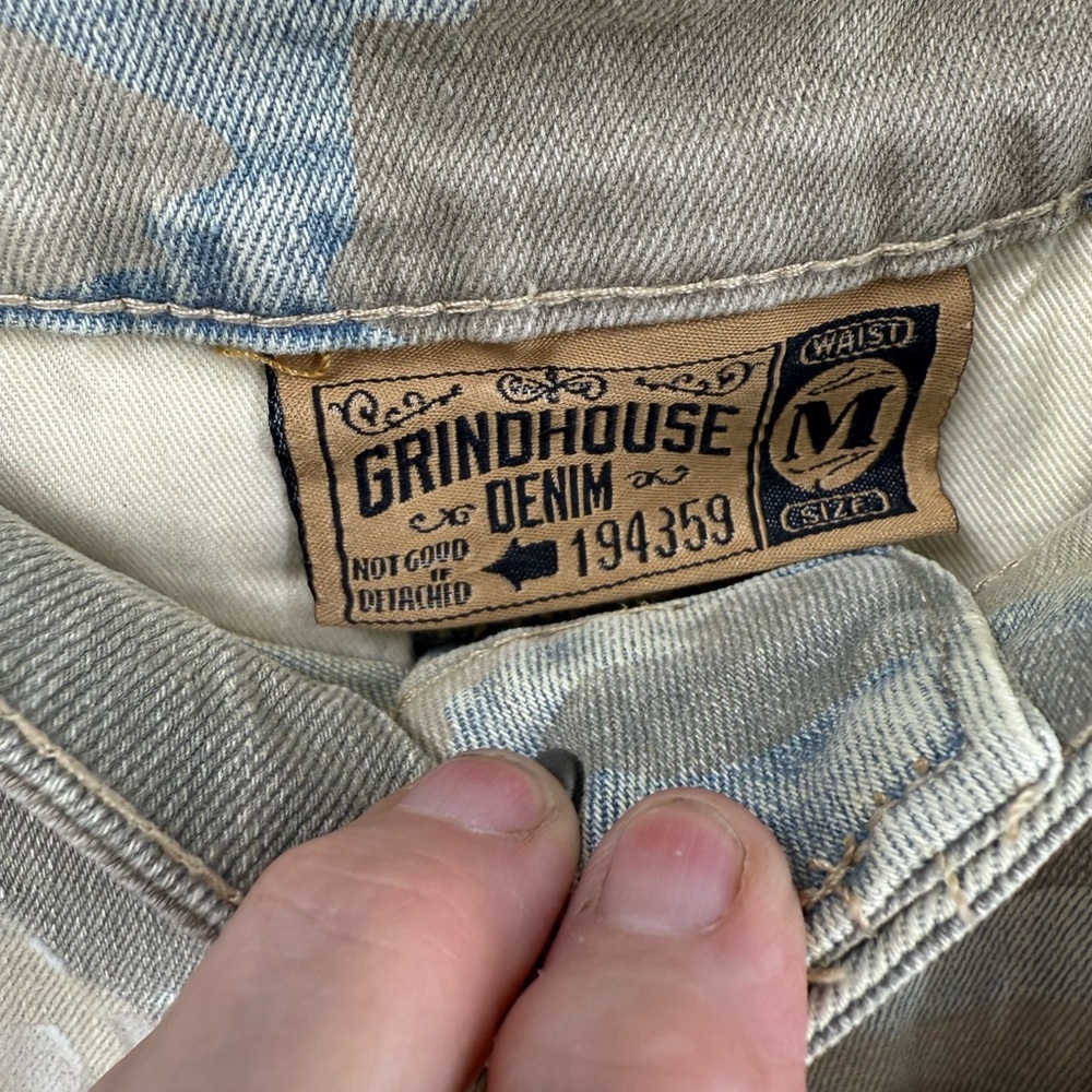 Grindhouse denim streetwear camo crop top and short set M NWT - Picture 8 of 17